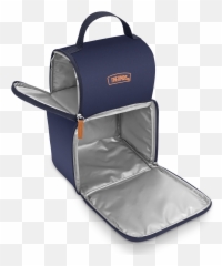 Dual Compartment Lunch Box Navy Plaid - Thermos Dual Lunch Bag png