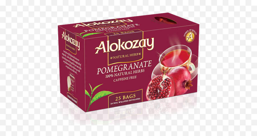 Pomegranate - 25 Tea Bags Alokozay North America Alokozay Moroccan Tea Bag 50g Png,Pomegranate Transparent