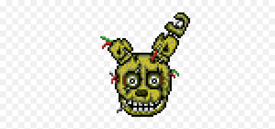 Fnaf Heads By Funtime - Crew Pixilart Springtrap Purple Guy Pixel Png,Fnaf Mangle Icon