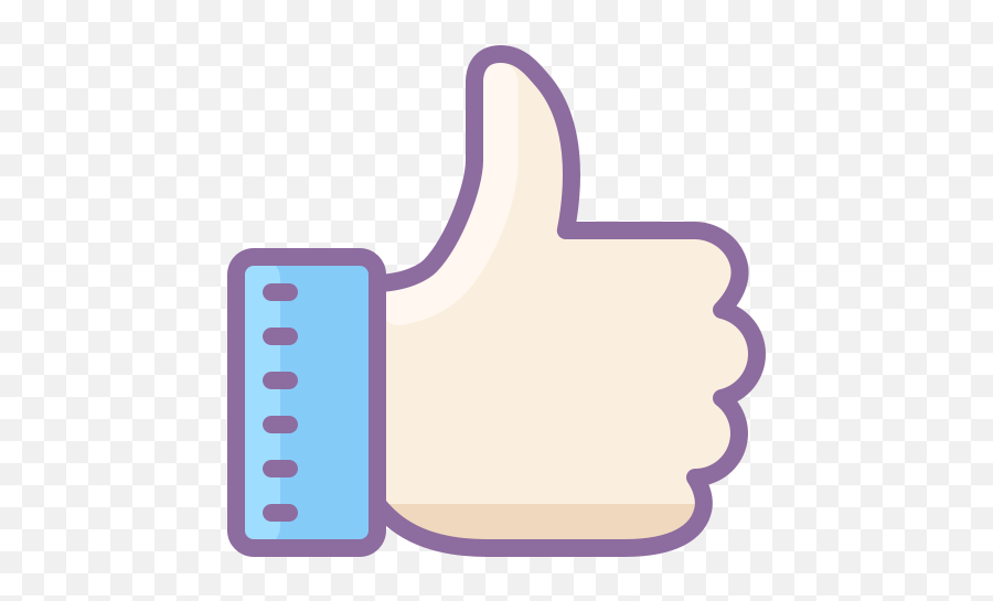 Facebook Like Icon In Cute Color Style - Emojis Redes Sociales Png,Purple Facebook Icon Png