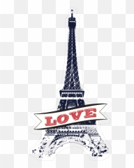 Eiffel Tower - Transparent Cartoon Jingfm png