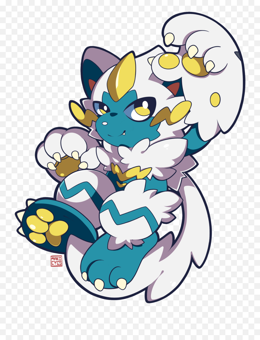 Shiny Zeraora By Mako - Eyes Fur Affinity Dot Net Pokemon Zeraora Shiny Fanart Png,Shiny Eyes Png