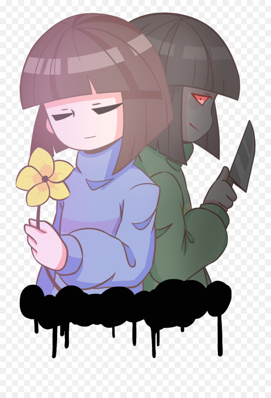 Frisk And Chara Drawings - Drawings Of Undertale Chara Png,Frisk Png