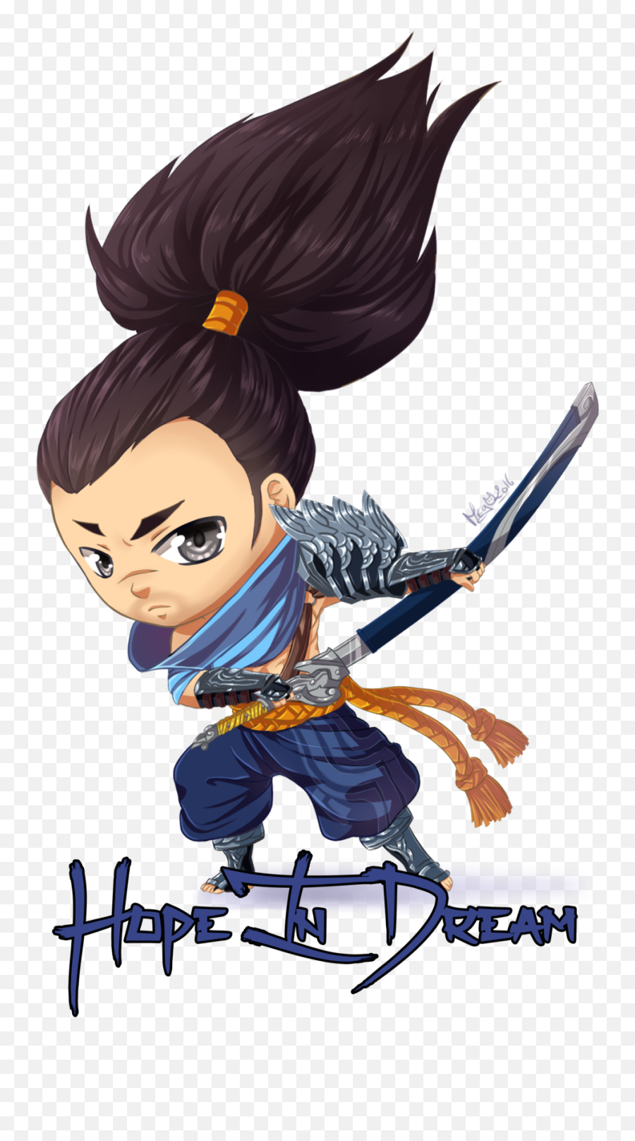 Banner Black And White Download - Chibi Yasuo League Of Legends Png,Yasuo Png