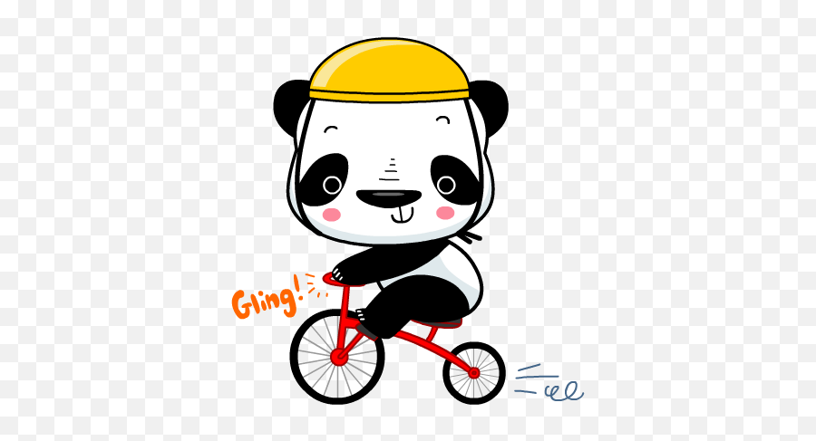 Panda Emoji - Oso Montando En Bicicleta Dibujo Png,Panda Emoji Png