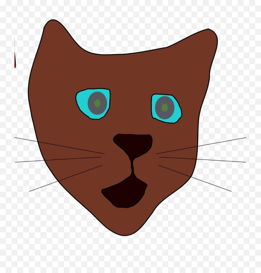 Cat Head Face Brown Pet Transparent Png - Clip Art,Cat Head Png