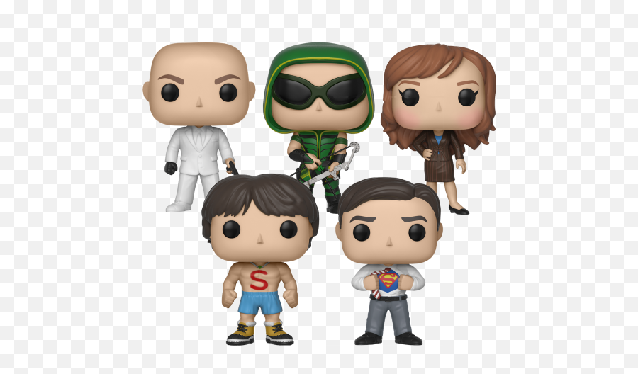 Pop Tv Smallville - Set Of 5 Pops Clark Kent Lex Luthor Funko Pop Smallville Png,Lex Luthor Png