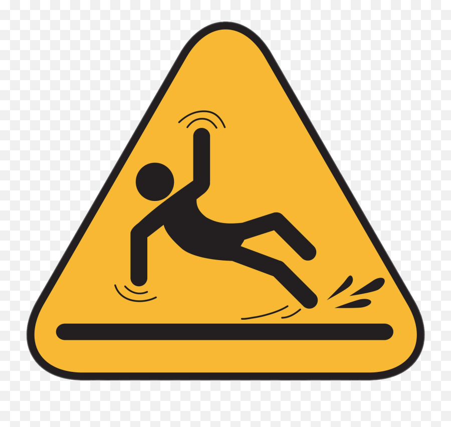 Fall Hazard Sign Transparent Png - Slippery Warning Sign,Hazard Sign Png
