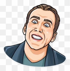 Nicolas Cage Whatsapp Stickers - Cartoon png