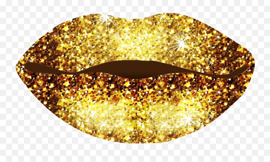 Gold Lips Free Png Image - Lips Gold Free,Gold Lips Png