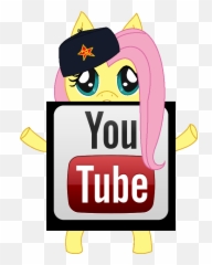 Communist Fluttershy Youtube Logo By - png