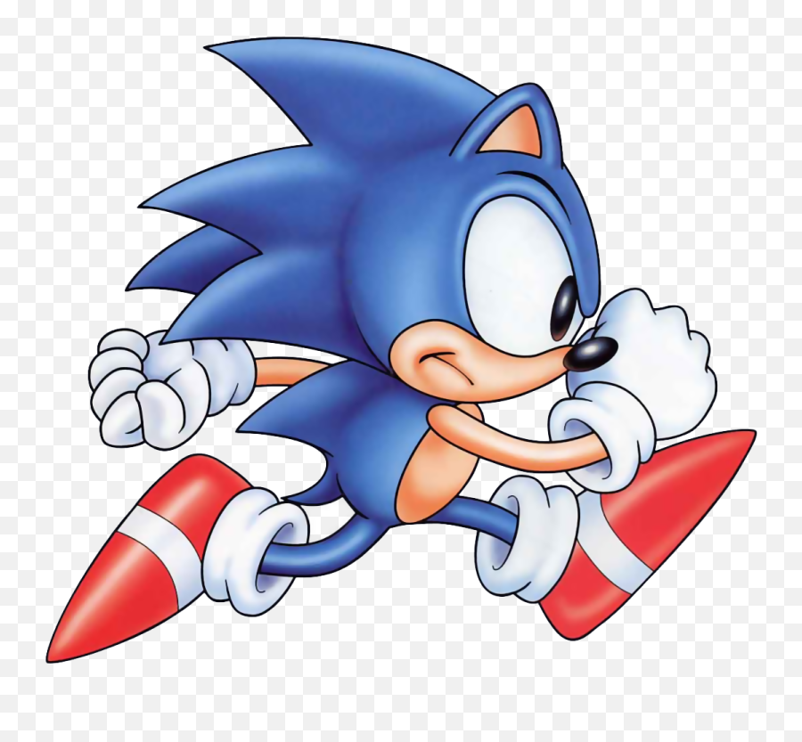 Sonic Run Png 3 Image - Old Sonic The Hedgehog Running,Sonic Running Png