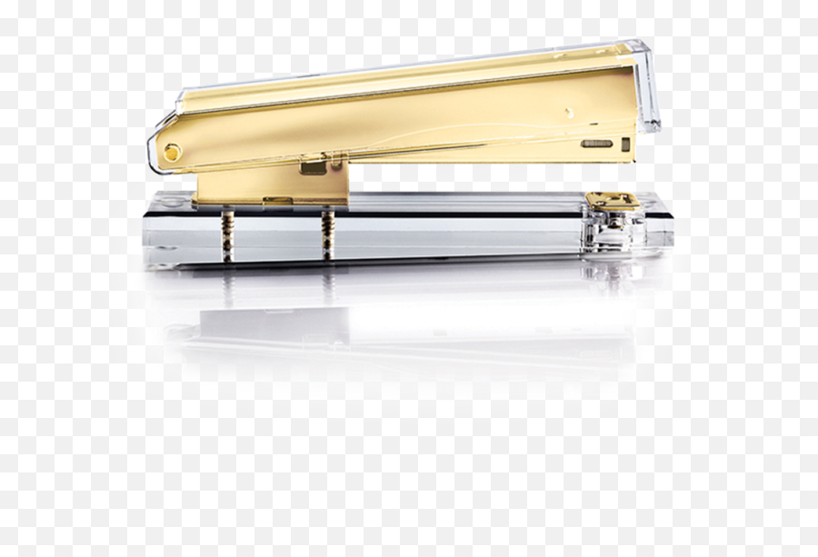 Acrylic Gold Stapler - Gold Office Accessories Png,Stapler Png