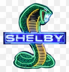 Shelby Cobra Logo Png - Shelby Cobra Neon Sign In Shaped Shelby Cobra Logo Png,Mustang Logo Png