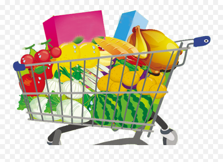 Shopping Cart Supermarket - Shopping Cart Png Download Shopping Cart Illustration Png,Shopping Cart Png