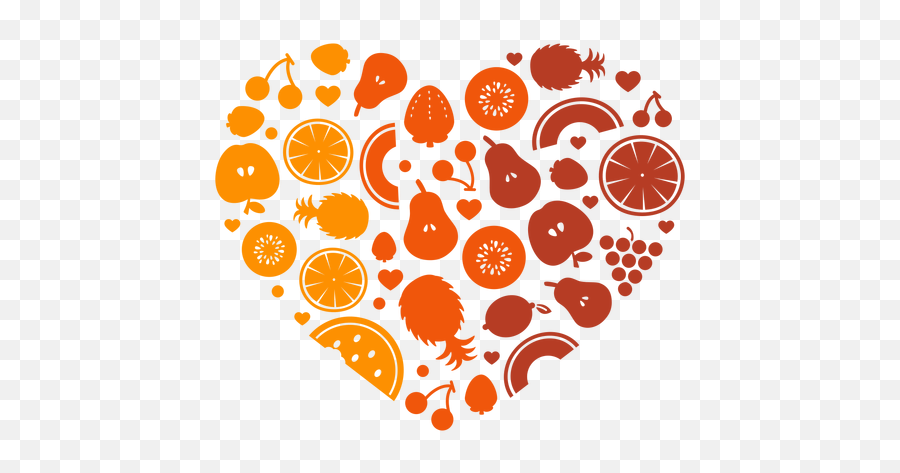 Heart Of Fruits - Transparent Png U0026 Svg Vector File Coração De Frutas Png,Fruits Transparent