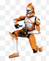 Star Wars Orange Clone Trooper Full Size Png Download - Clone Trooper Bomb Squad,Clone Trooper Png