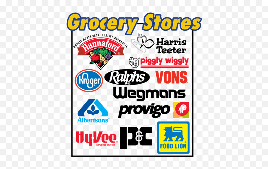 Logos U0026 Trademarks Grocery Stores By Innovative Clip Art - Logos Of Grocery Stores Png,Hy Vee Logos