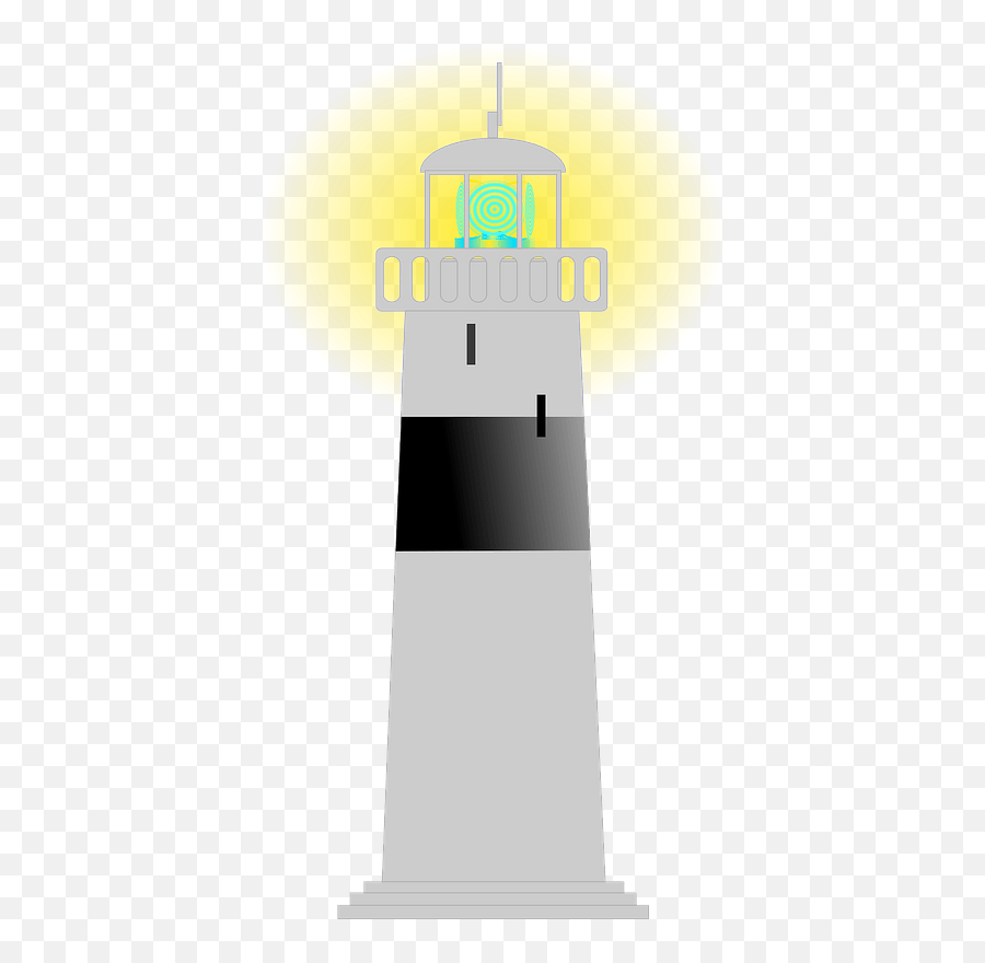 White Lighthouse With One Black Stripe Clipart Free - Clip Art Png,Black Stripe Png