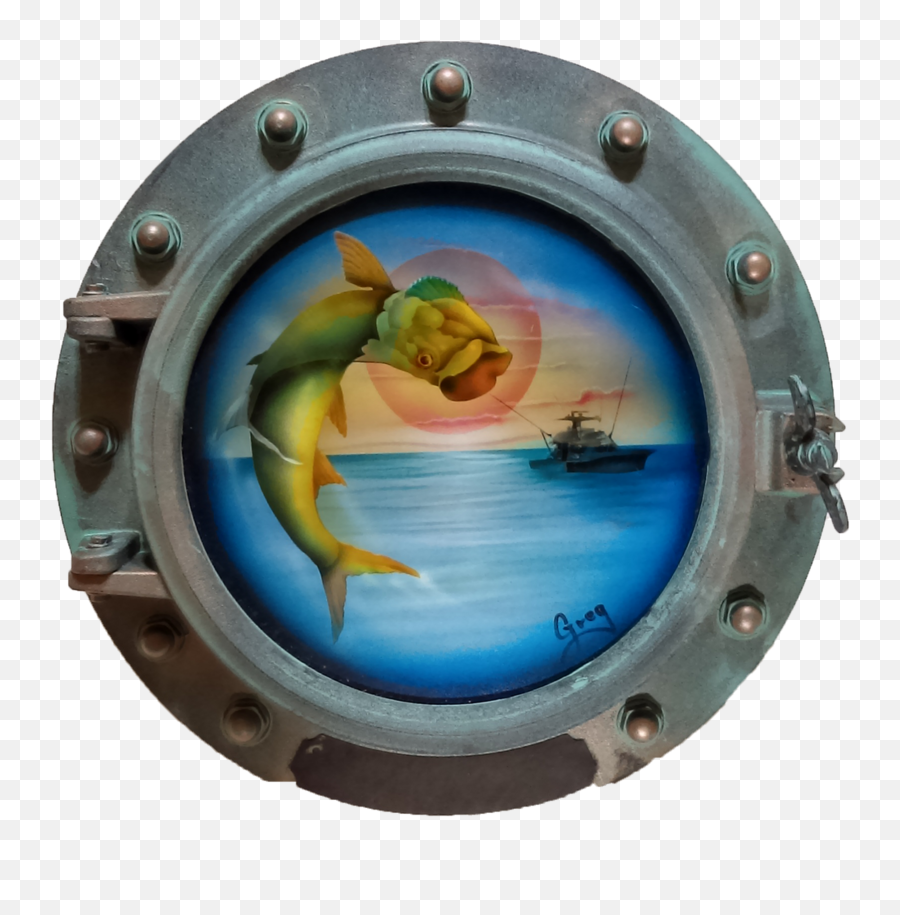 Porthole Round Decorative With Tarpon - Fish Png,Porthole Png