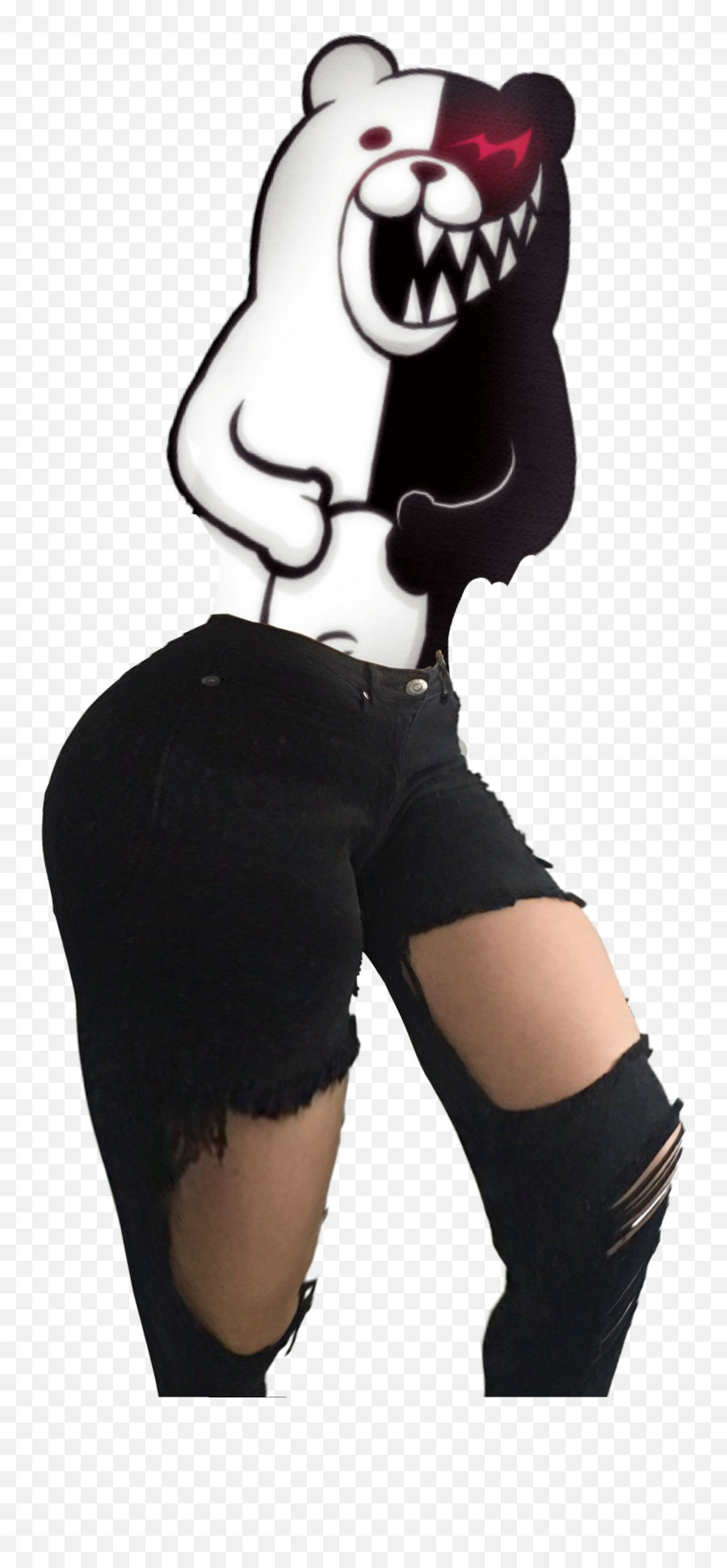 Thicc Monokuma Despair Danganronpa Hot Sticker By Pp - Thicc Monokuma Png,Danganronpa Transparent