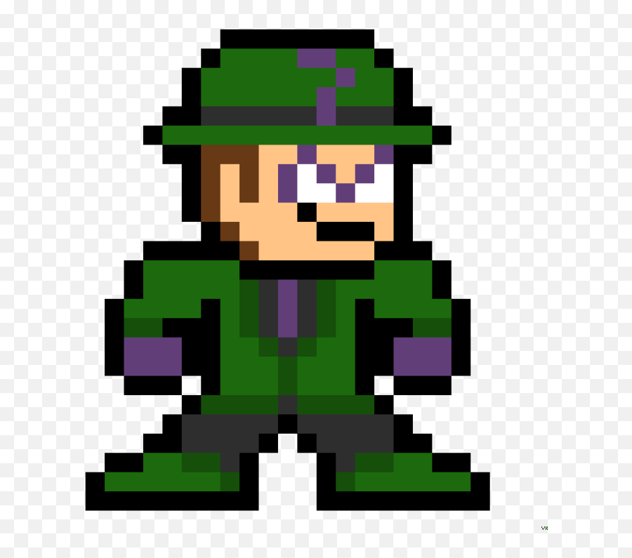 Batman - Riddlermega Man By Roadblocktron On Newgrounds Deadpool Pixel Art Png,Riddler Png