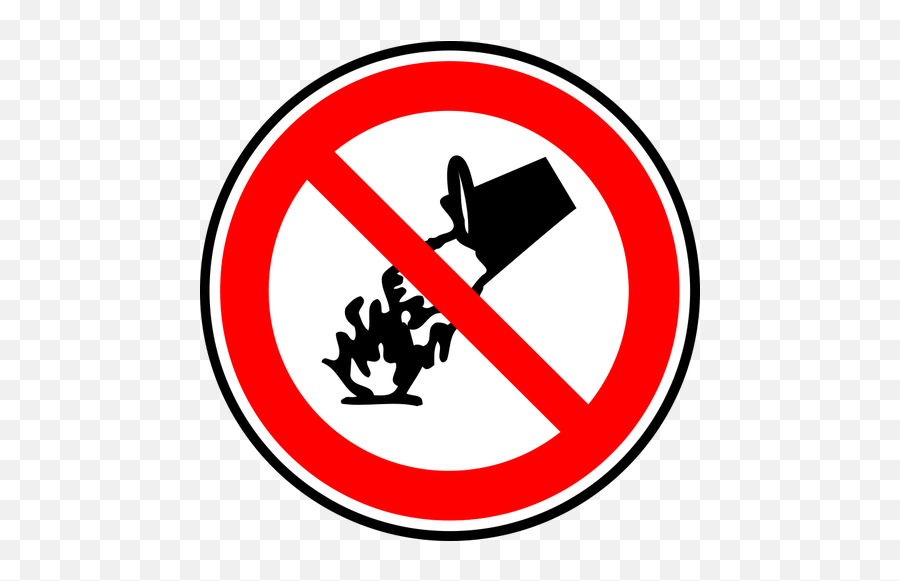 Do Not Use Liquid - Water On Fire Sign Png,Fire Vector Png