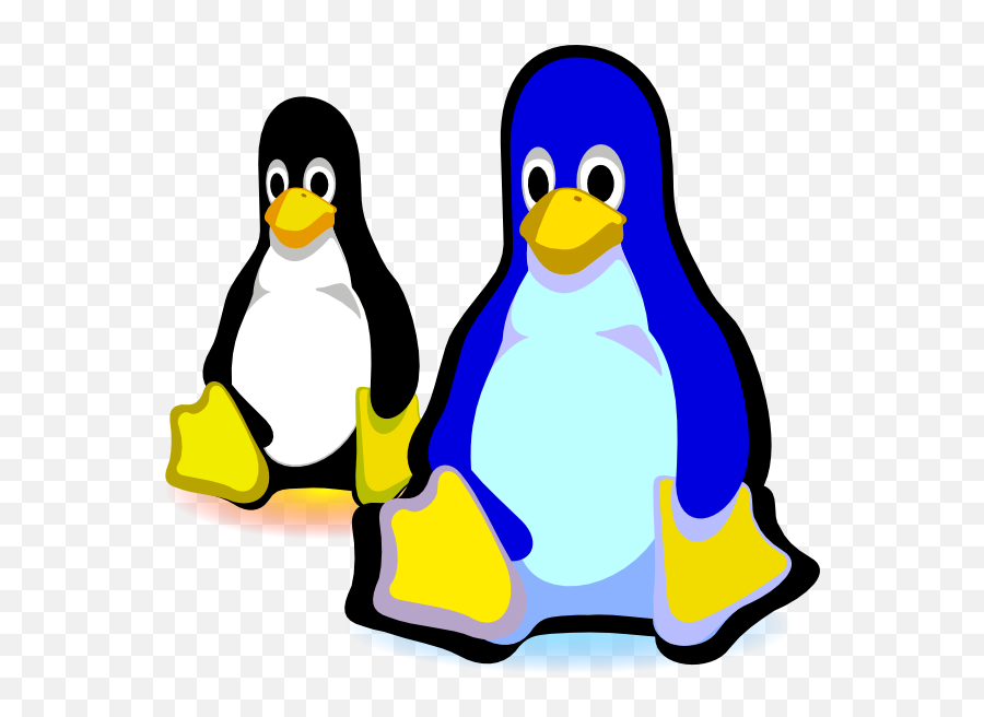 Two Penguins Clip Art - Vector Clip Art Online Windows Linux Icon Png,Facebook Icon Penguin