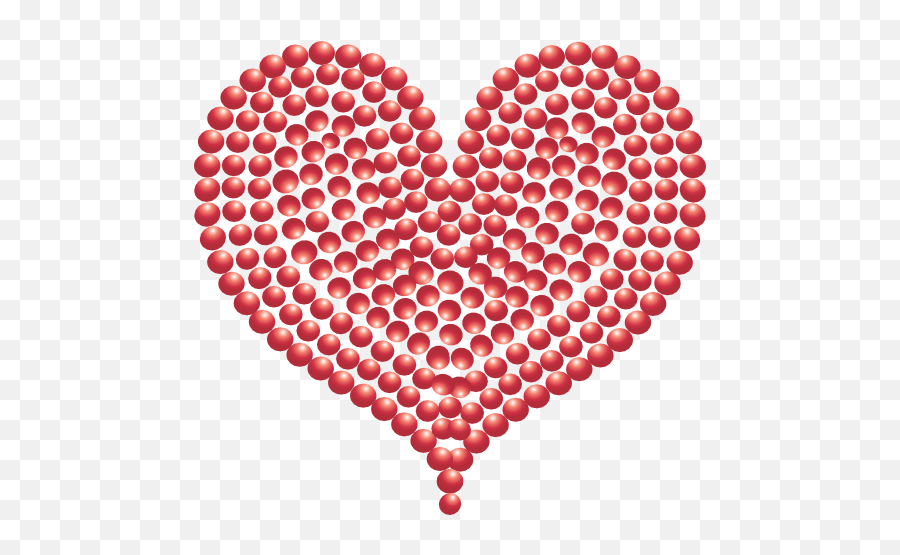 Red Heart Of Marbles Clipart I2clipart - Royalty Free Heart Free Clip Art Png,Marbles Png