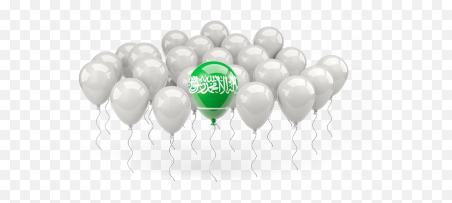 Balloon With Flag Illustration Of Saudi Arabia - Argentina Flag Balloon Png,White Balloons Png