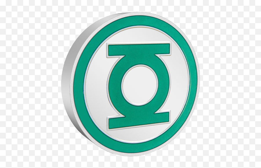 Green Lantern Logo 1oz Silver Coin By New Zealand Mint - Green Lantern Logo Pdf Png,Icon Dc Comics