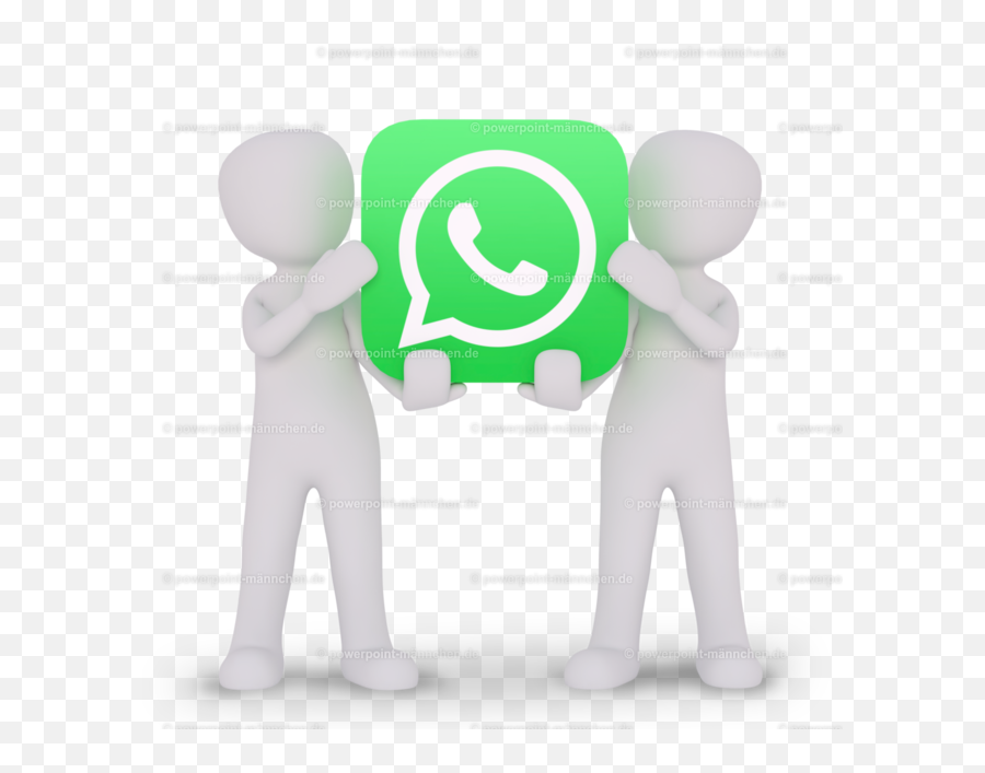 Two Man Presenting The Whatsapp Logo - Powerpoint Männchen Sharing Png,Whatsapp 3d Icon
