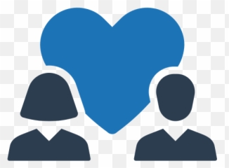 Couple Icon Heart Marriage Relations - Wedding Icon Blue Png