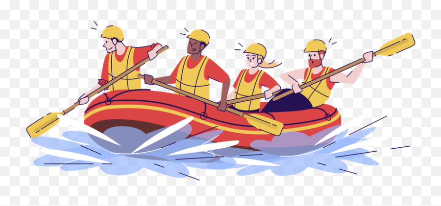 Best Premium Water Rafting Illustration Download In Png - Rafting Illustrations,Life Raft Icon