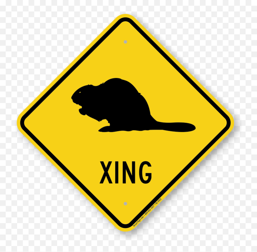 Beaver Xing Sign Animal Crossing Road Sku K2 - 0312 Animal Crossing Signs Png,Beaver Icon