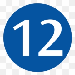 Mrt Singapore Destination 12 - Blue Number Png