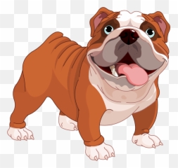 Bulldog Clipart Transparent Background - Bulldog Cartoon Png,Bulldog Transparent Background