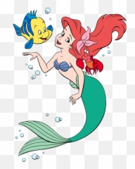Download Ariel Flounder Sebastian - Ariel Sebastian And Flounder Clipart Png,Flounder Png