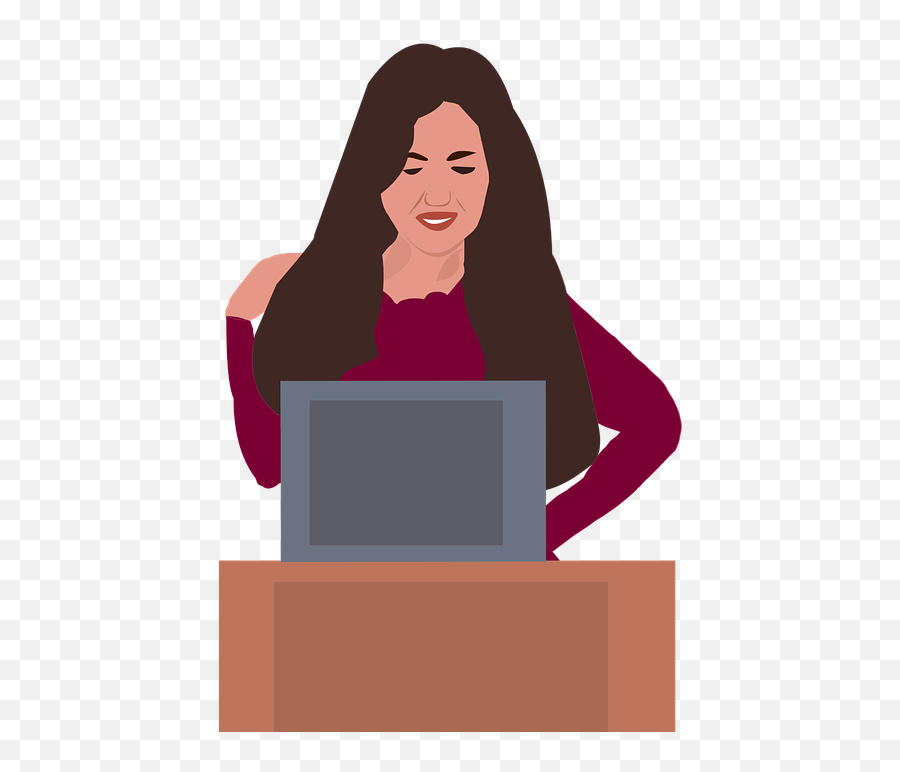 Business Woman Typing Keyboard - Portable Network Graphics Png,Typing Png