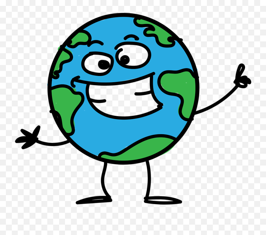 Planet Earth Cartoon - Free Vector Graphic On Pixabay Earth Cartoon Clipart Png,Cartoon Transparent