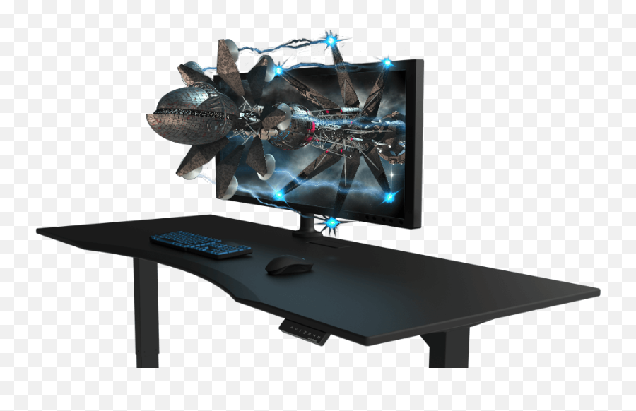 Download Creative Of Computer Desk For - Gaming Sit Stand Desk Png,Computer Desk Png