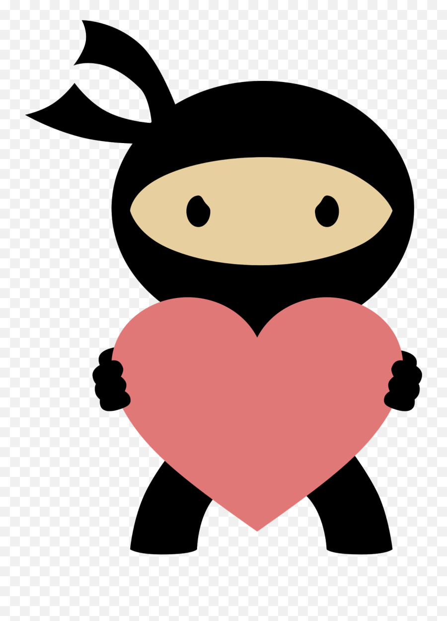 Download Ninja In Love Clipart - Cute Ninja Clipart Png,Love Clipart Png
