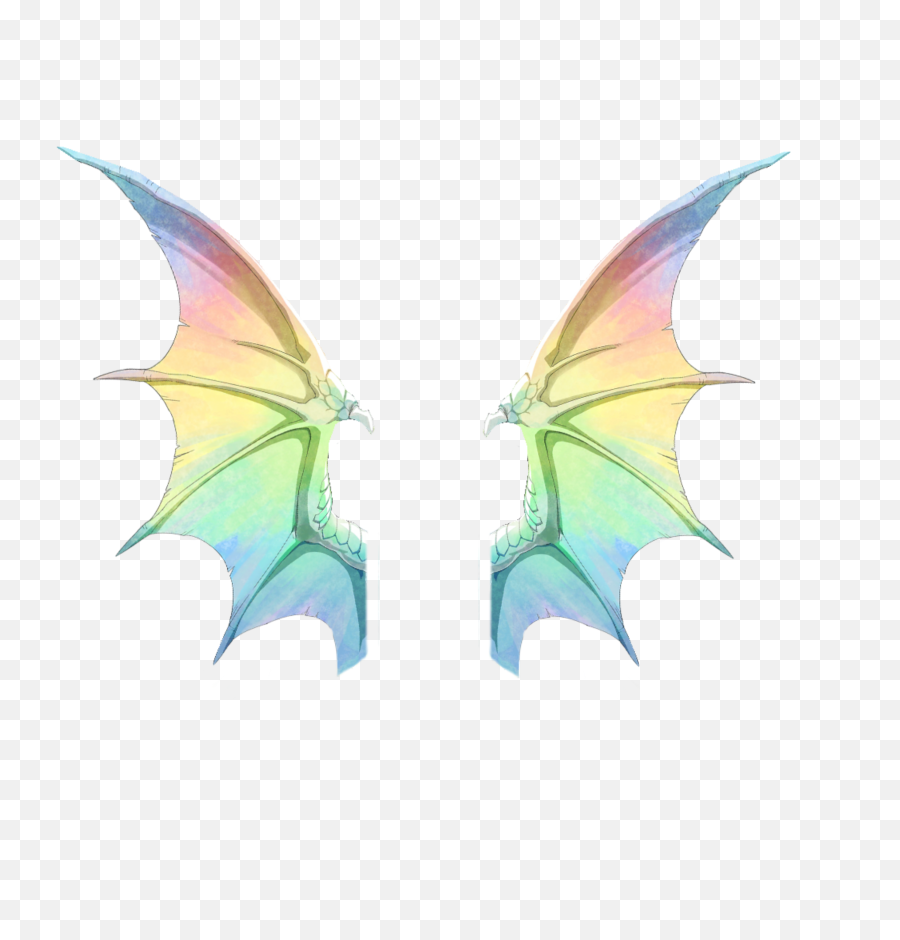 Rainbow Dragon Demon Wings Colorful - Transparent Background Dragon Wings Png,Demon Wings Png