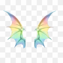 Rainbow Dragon Demon Wings Colorful - Transparent Background Dragon Wings Png,Demon Wings Png