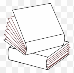 Books No Colors Stacked Multiple - Clip Art png