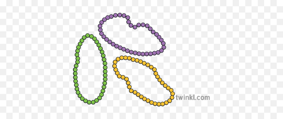 Mardi Gras Beads Illustration - Jewelry Making Png,Mardi Gras Beads Png