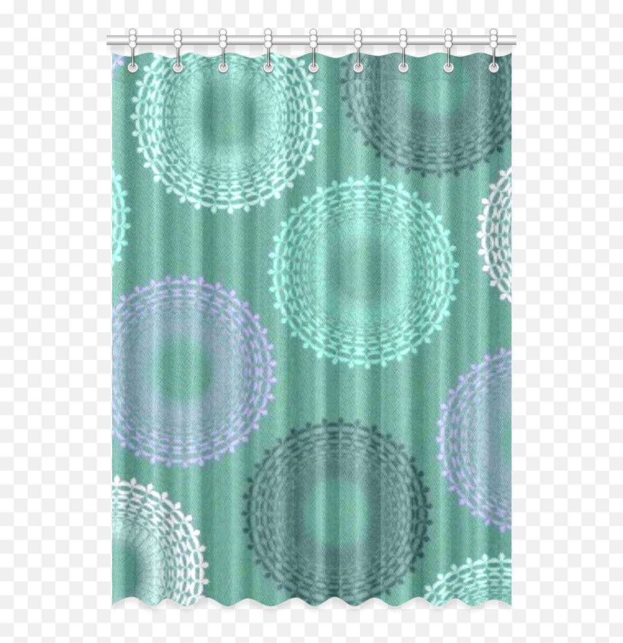 Teal Sea Foam Green Lace Doily Window Curtain 52 X 72one Piece Id D156773 Png