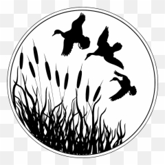 Clipart Grass Silhouette Transparent - Of Ducks png