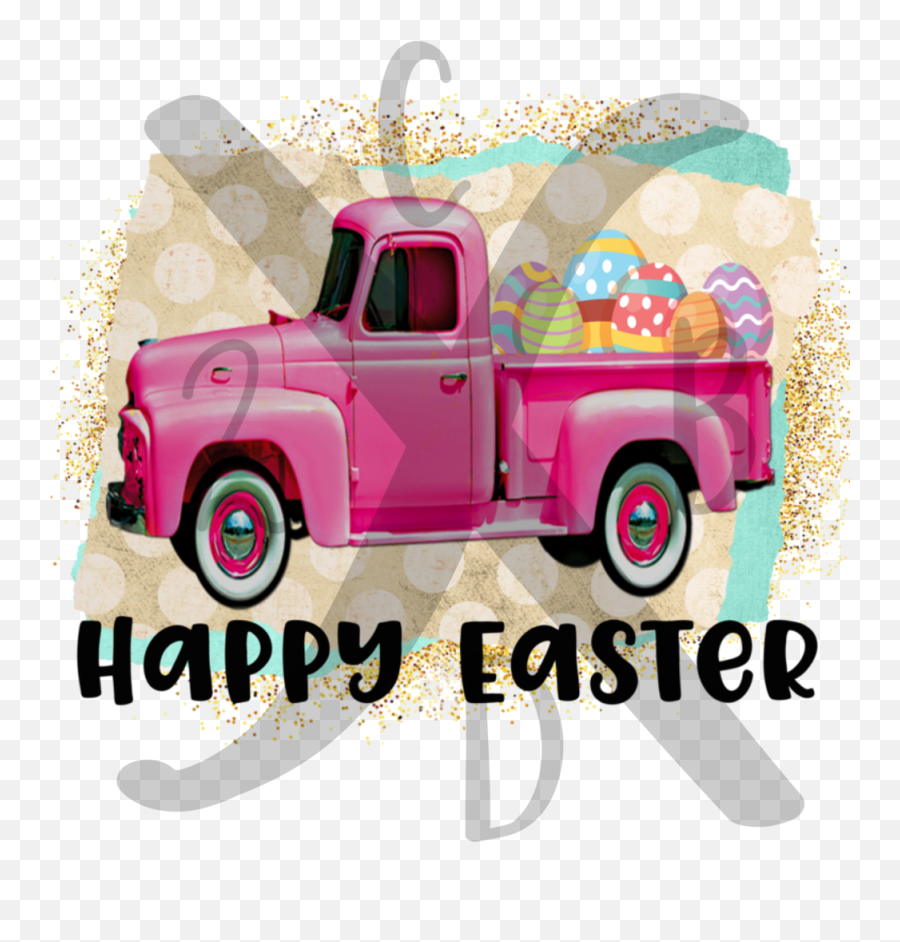 Happy Easter Truck U2014 2 Crazy B Designs Vinyl Png