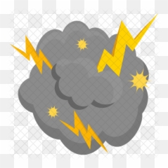 Explosive Fireball Icon Of Flat Style - Emblem png
